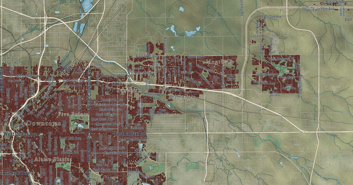 Map of Denver, Colorado in 2026