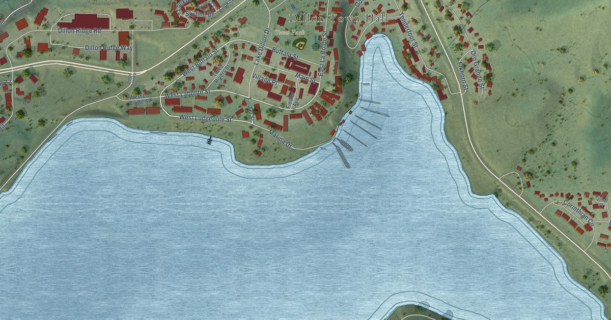 Map of Dillon, Colorado in 2026