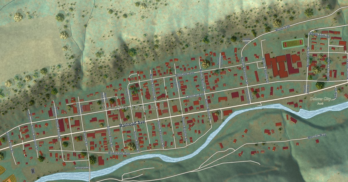 Map of Dolores, Colorado in 2026
