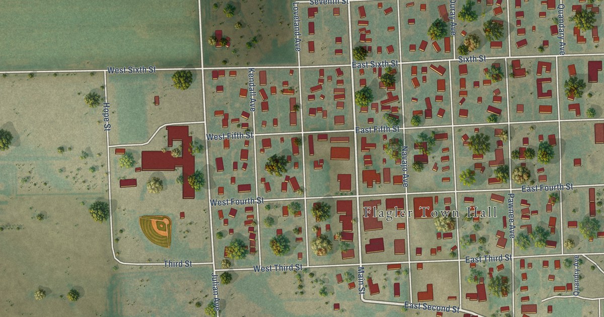 Map of Flagler, Colorado in 2026