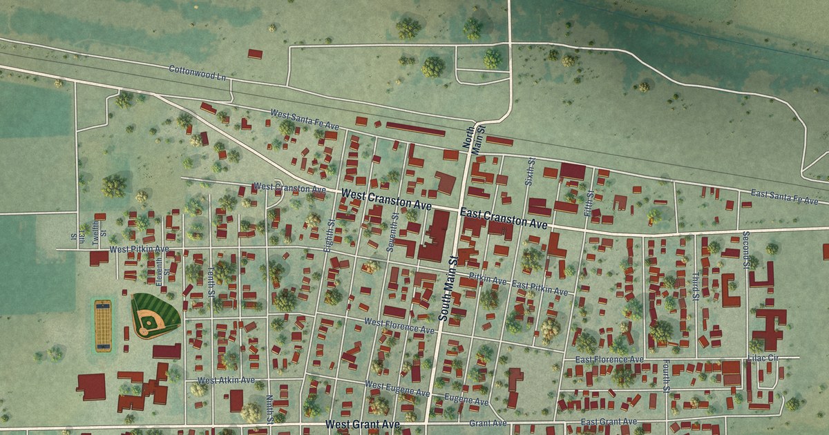Map of Fowler, Colorado in 2026