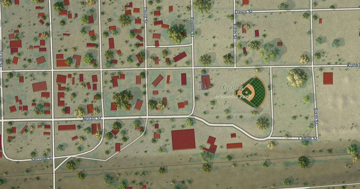 Map of Genoa, Colorado in 2026