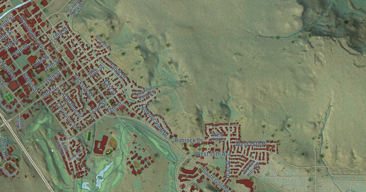 Map of Golden, Colorado in 2026