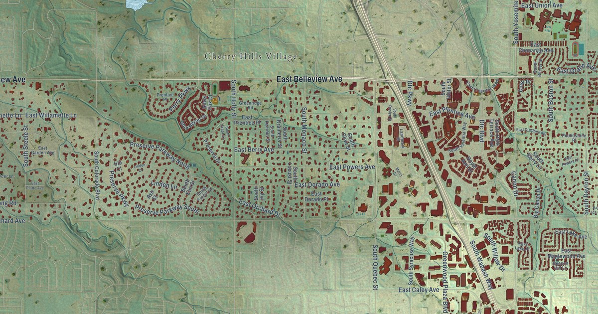Map of Greenwood Village, Colorado in 2026