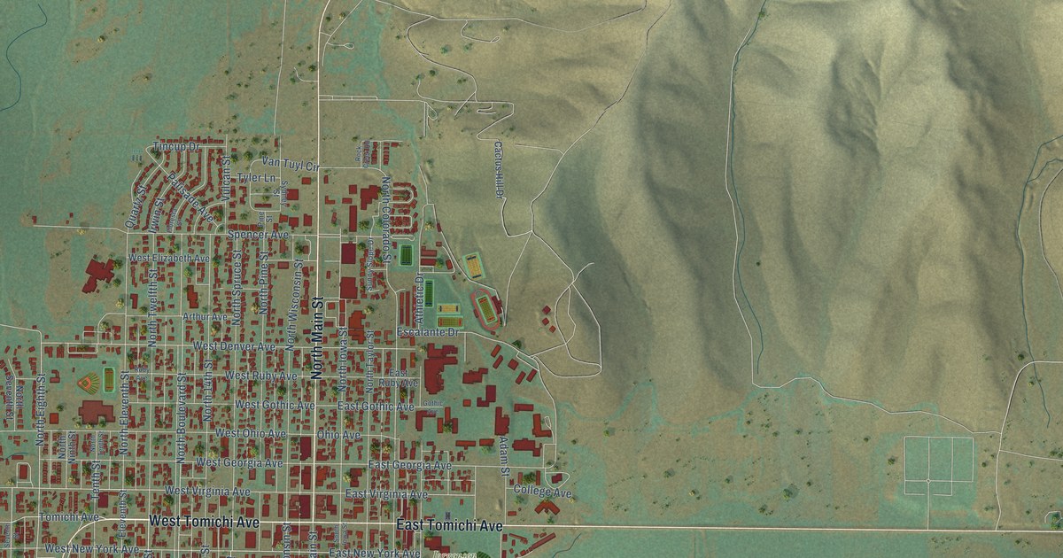 Map of Gunnison, Colorado in 2026