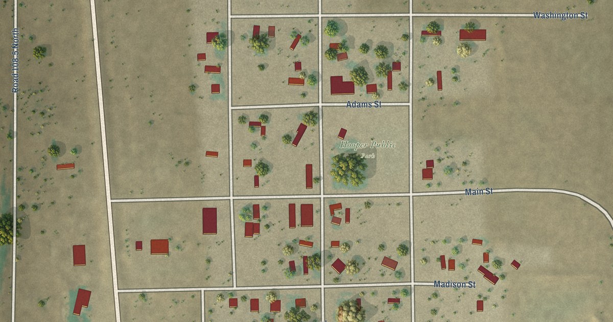 Map of Hooper, Colorado in 2026