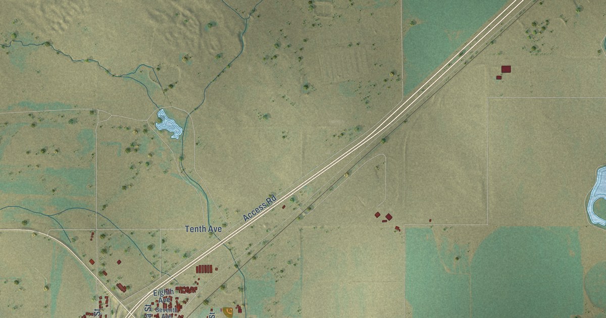 Map of Hudson, Colorado in 2026