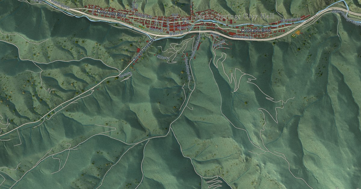 Map of Idaho Springs, Colorado in 2026