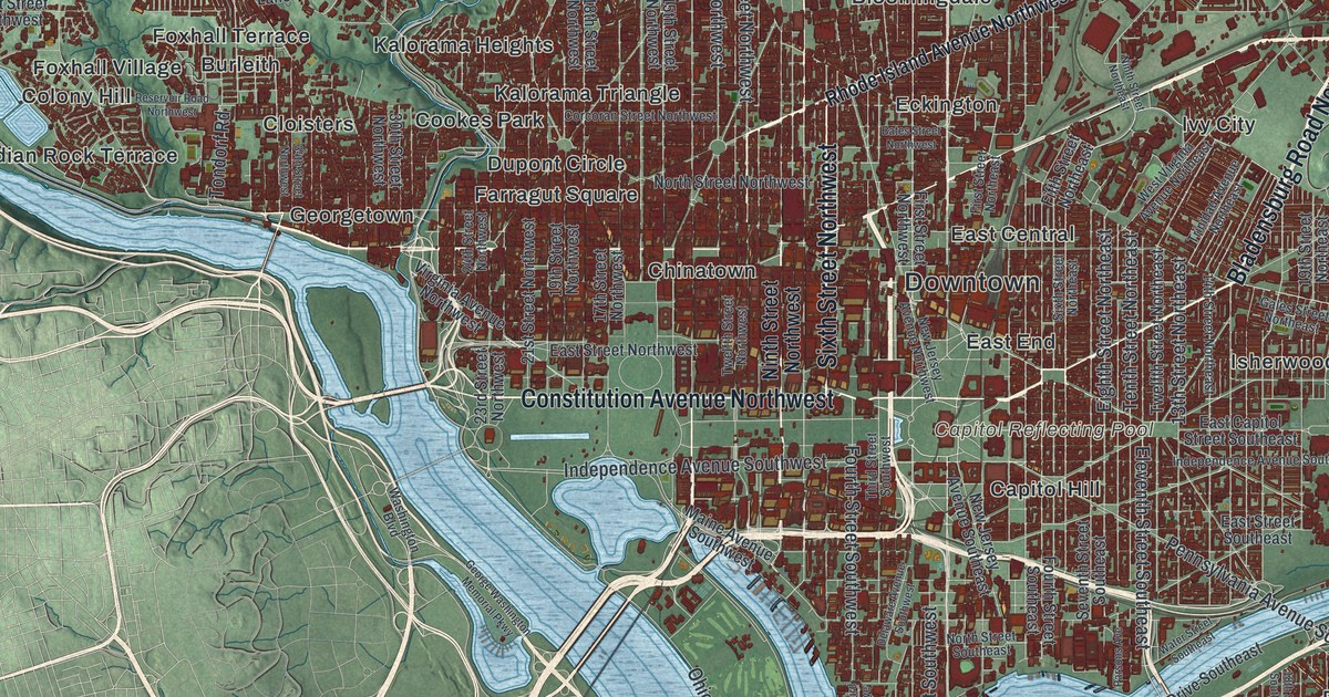 Detailed Map of Washington, D.C.