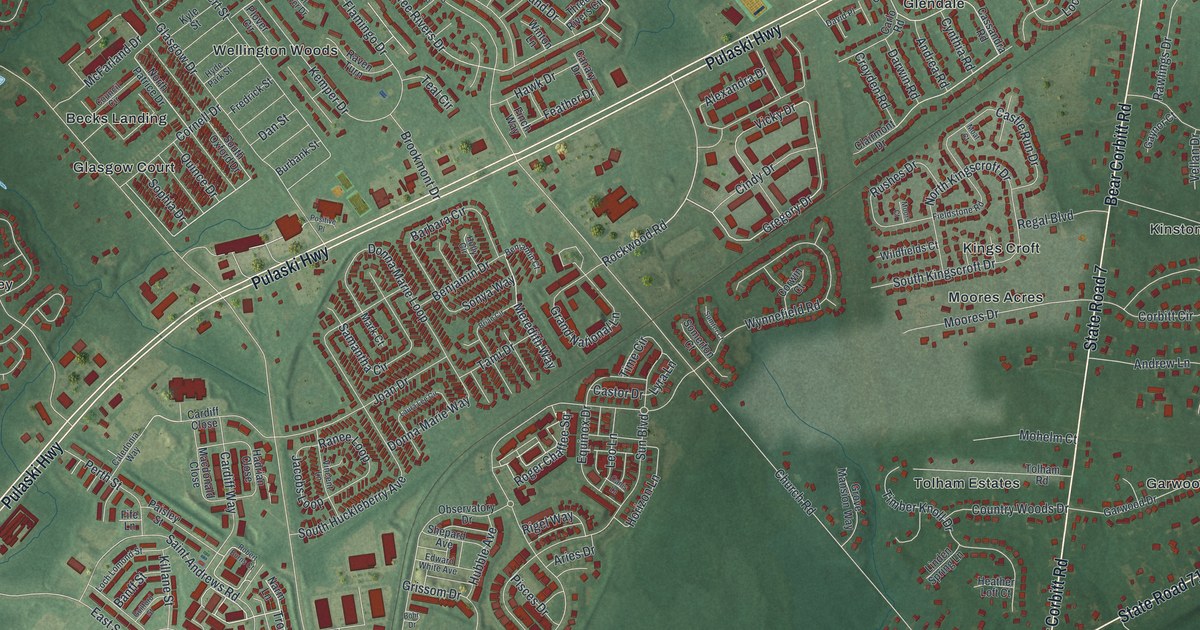 Map of Bear, Delaware in 2026