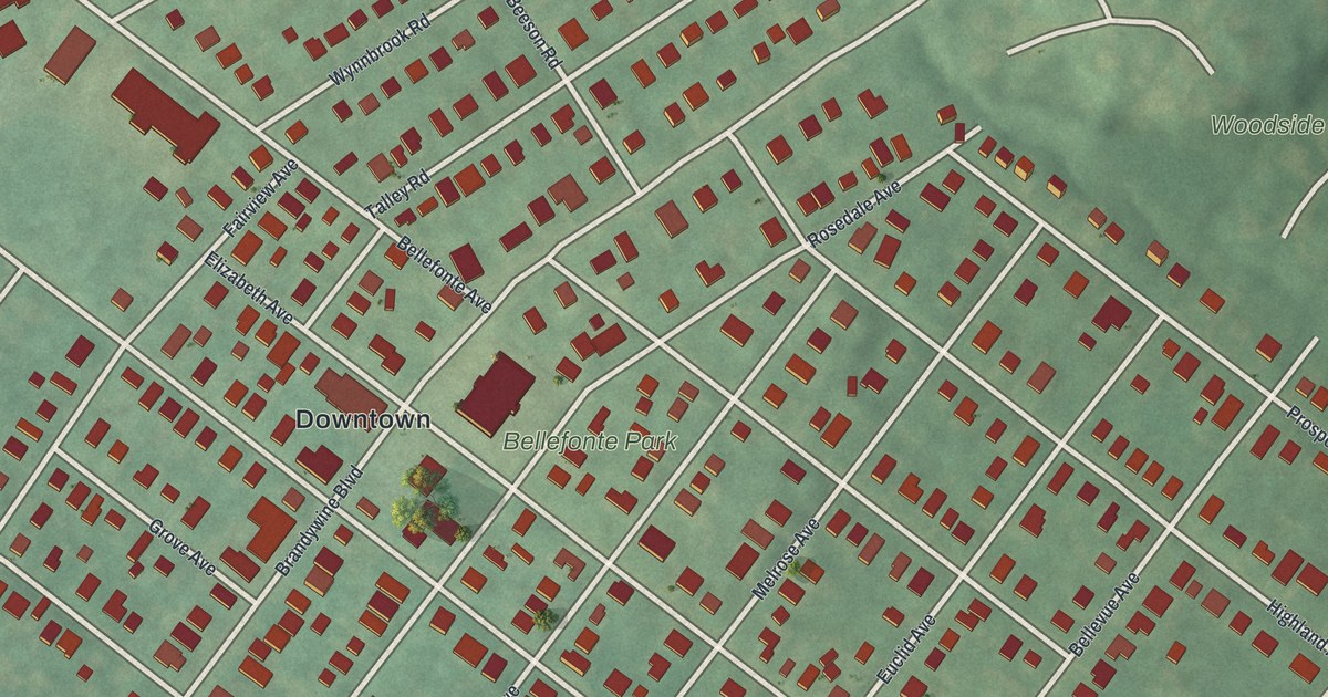 Map of Bellefonte, Delaware in 2026