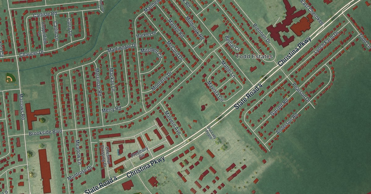 Map of Brookside, Delaware in 2026