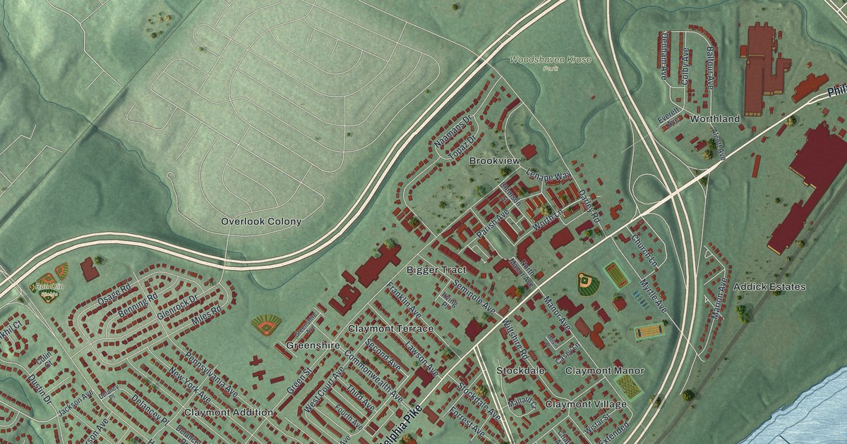 Map of Claymont, Delaware in 2026
