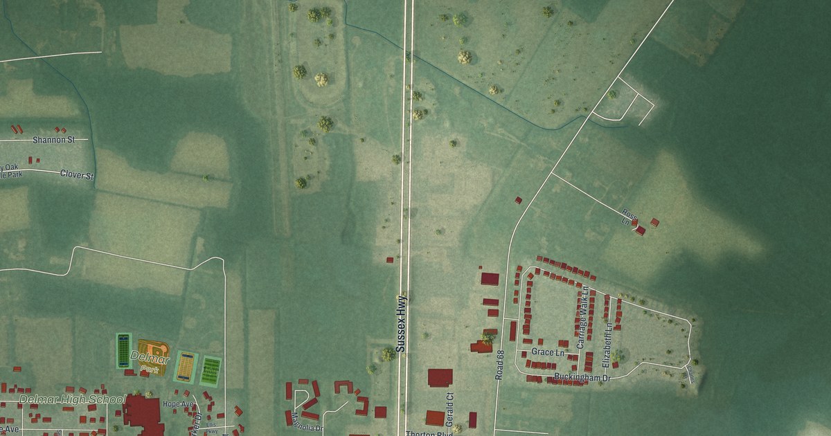 Map of Delmar, Delaware in 2026