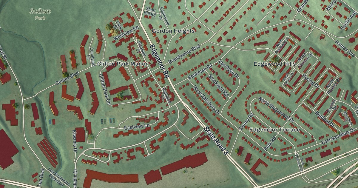Map of Edgemoor, Delaware in 2026