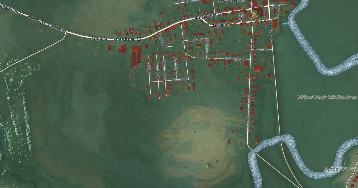 Map of Frederica, Delaware in 2026