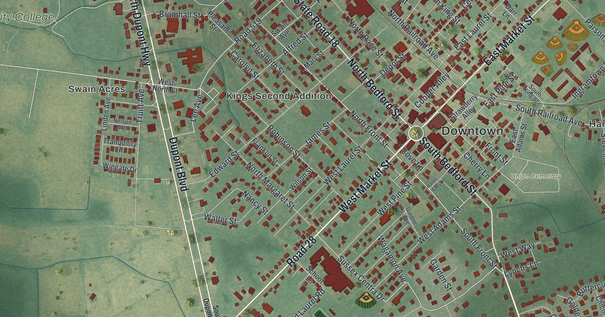 Map of Georgetown, Delaware in 2026