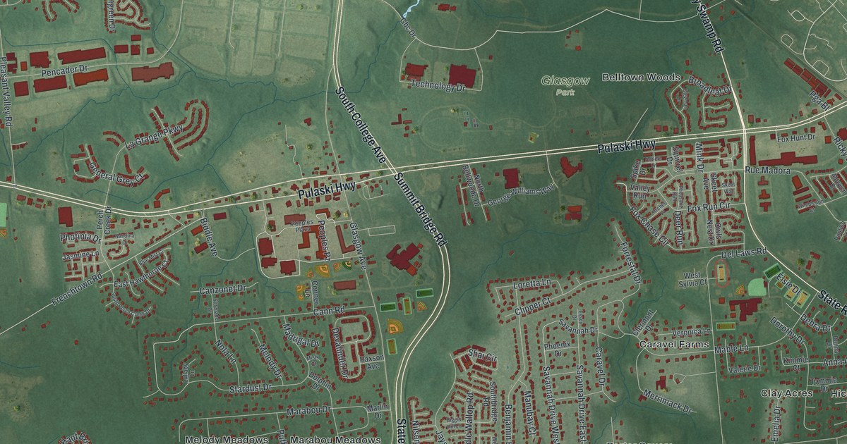 Map of Glasgow, Delaware in 2026