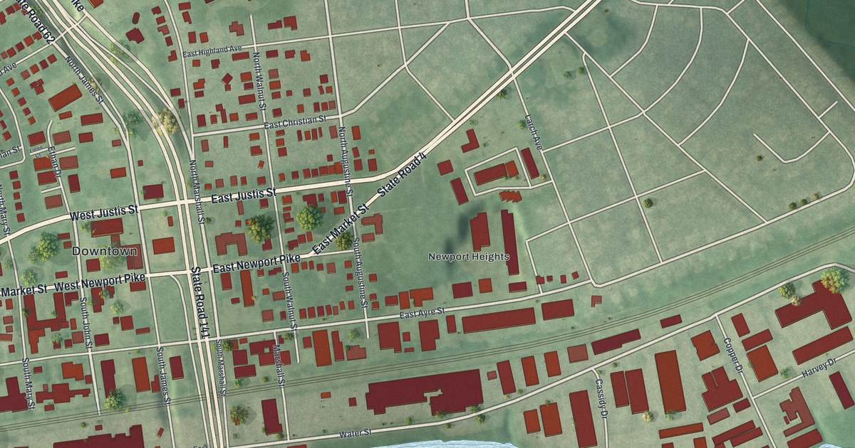 Map of Newport, Delaware in 2026