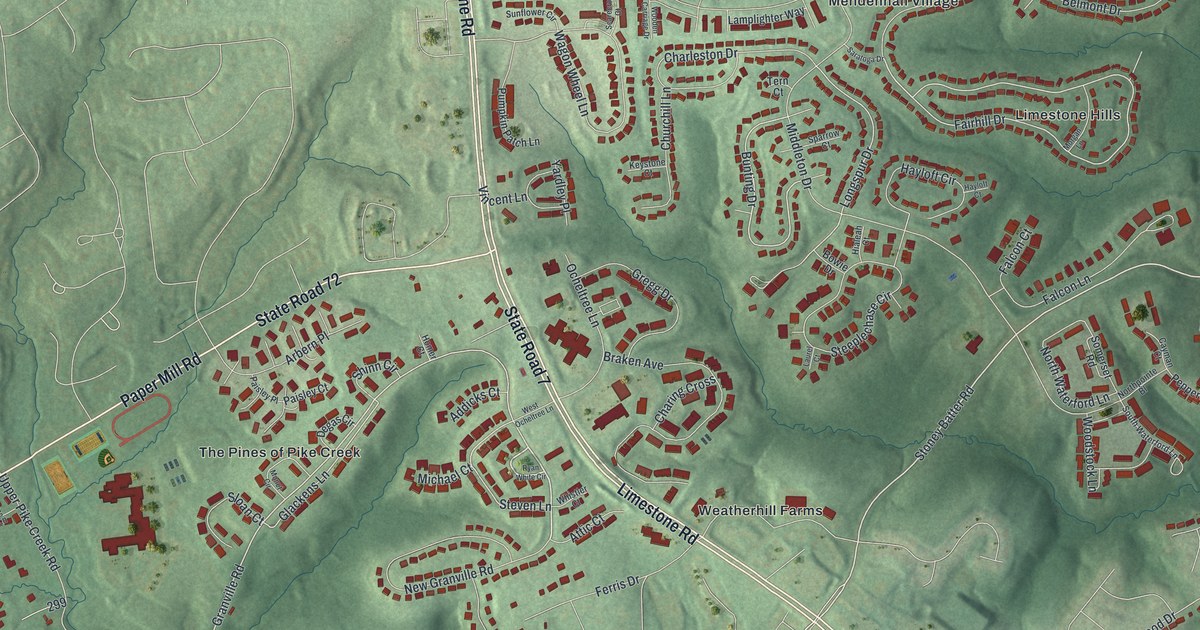 Map of Pike Creek, Delaware in 2026