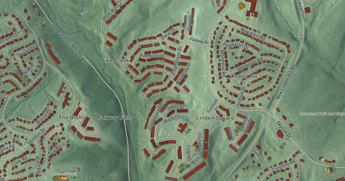 Map of Pike Creek Valley, Delaware in 2026