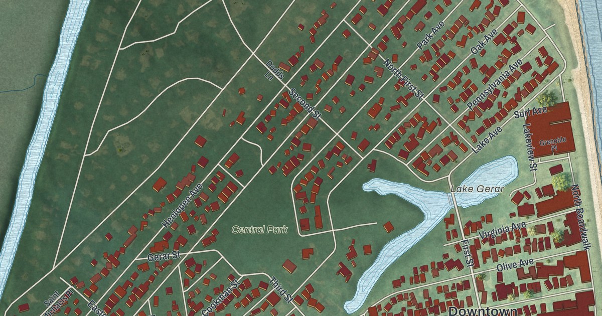 Map of Rehoboth Beach, Delaware in 2026