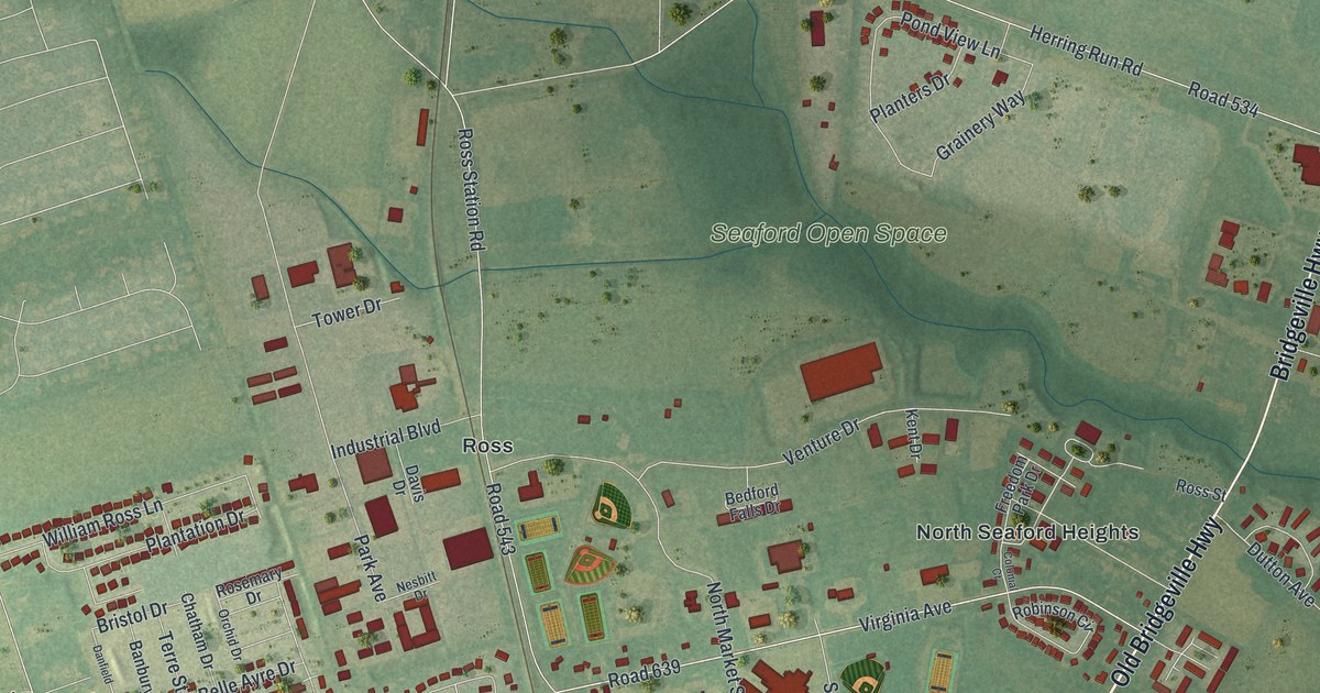 Map of Seaford, Delaware in 2026