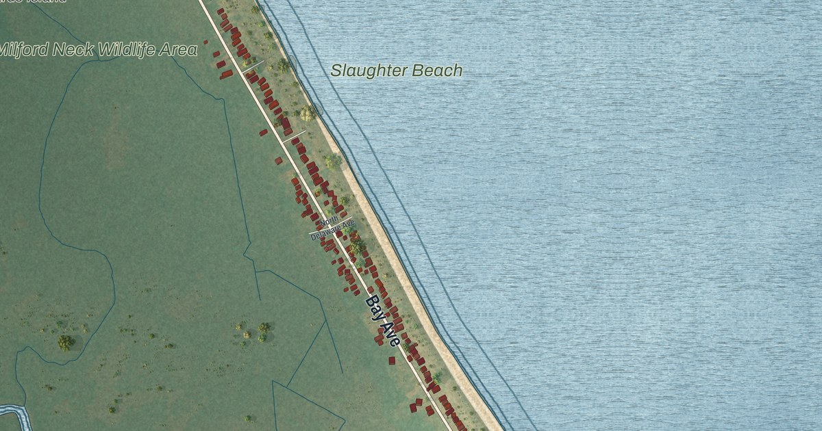 Map of Slaughter Beach, Delaware in 2026
