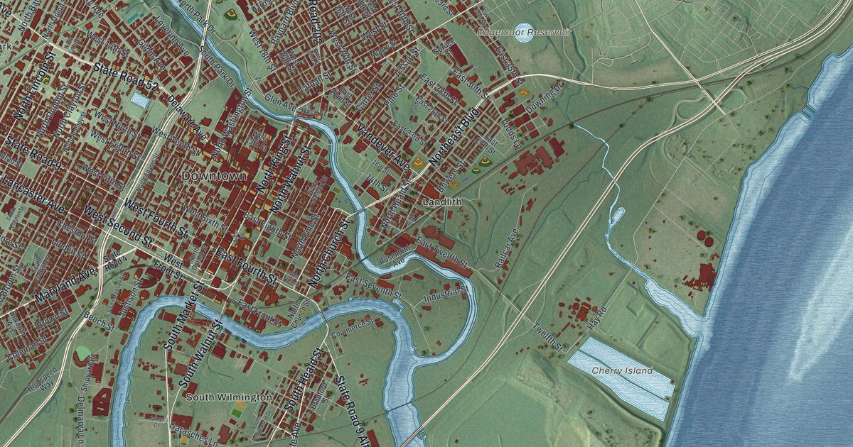 Map of Wilmington, Delaware in 2026