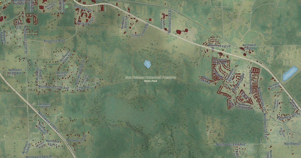 Map of Alachua, Florida in 2026