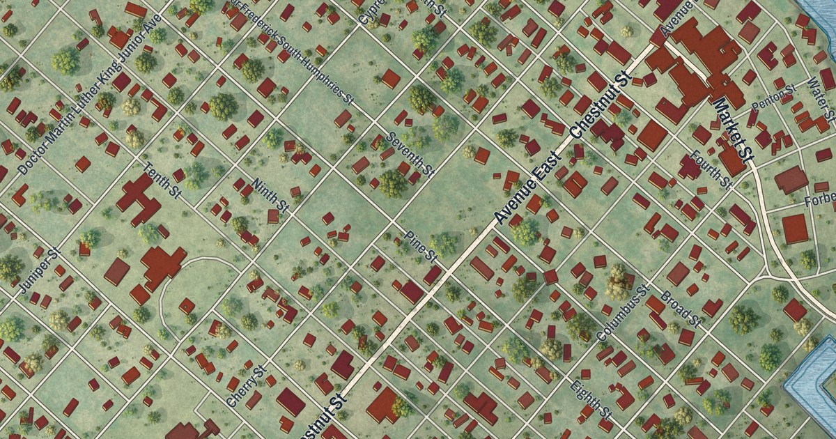 Map of Apalachicola, Florida in 2026
