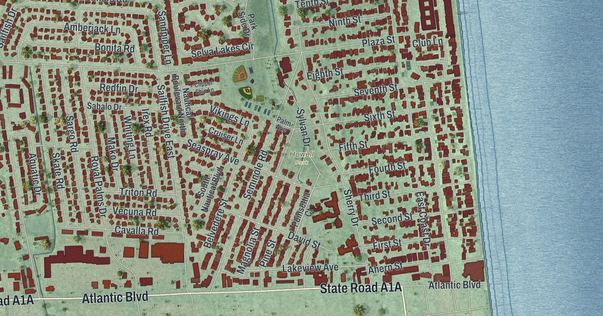 Map of Atlantic Beach, Florida in 2026