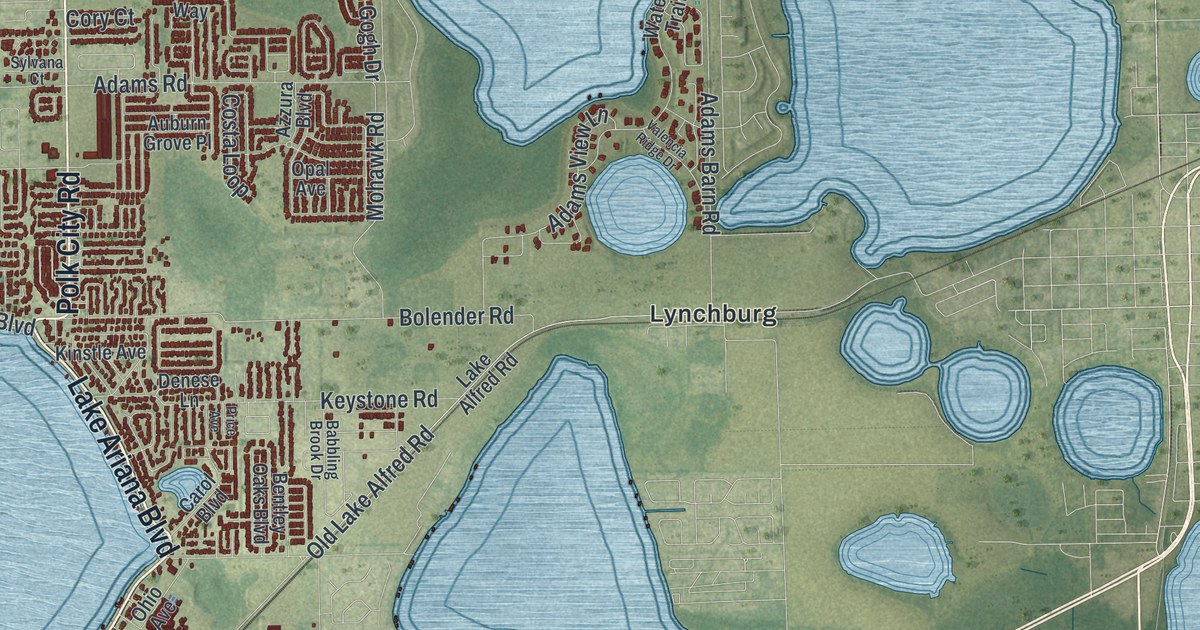 Map of Auburndale, Florida in 2026