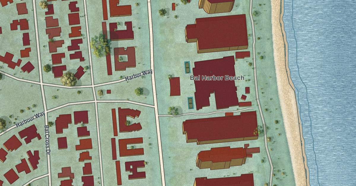 Map of Bal Harbour, Florida in 2026