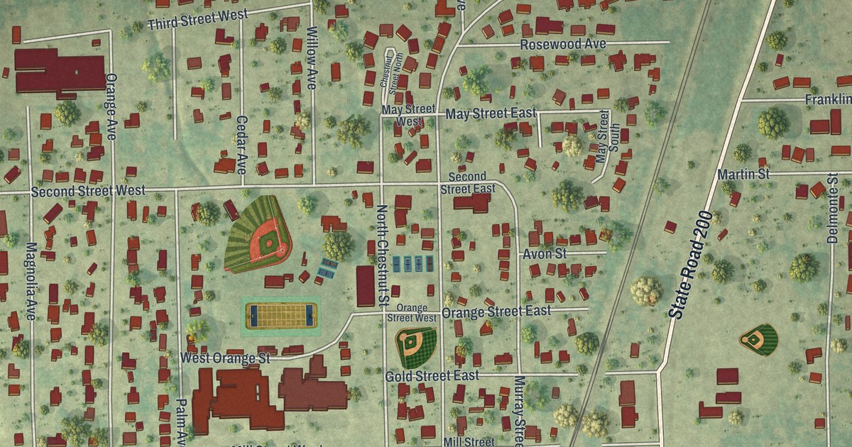 Map of Baldwin, Florida in 2026