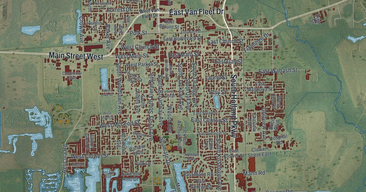 Map of Bartow, Florida in 2026