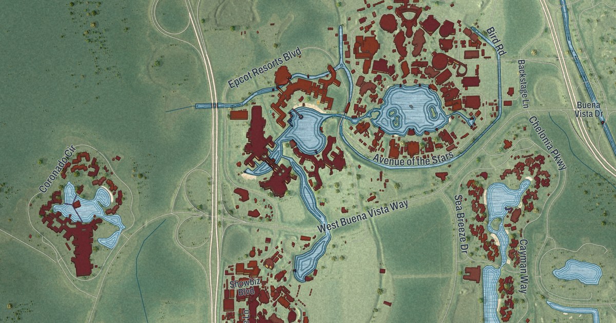 Map of Bay Lake, Florida in 2026