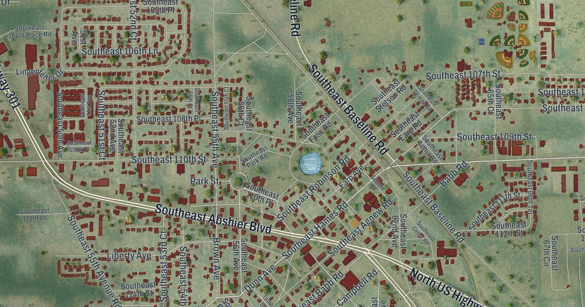 Map of Belleview, Florida in 2026