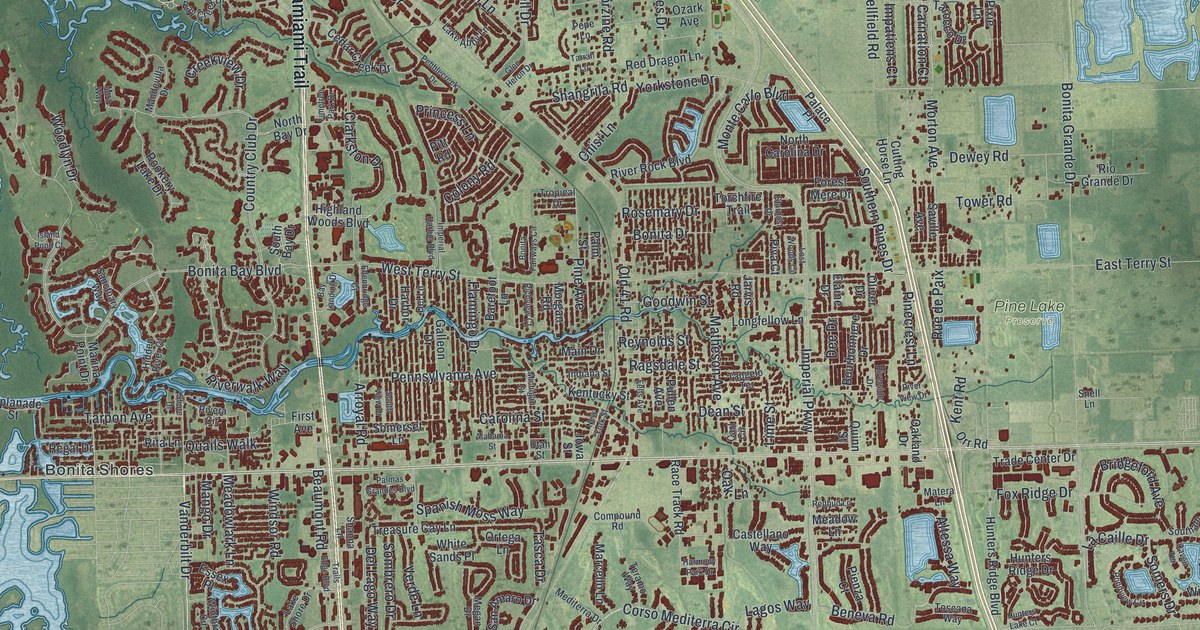 Map of Bonita Springs, Florida in 2026