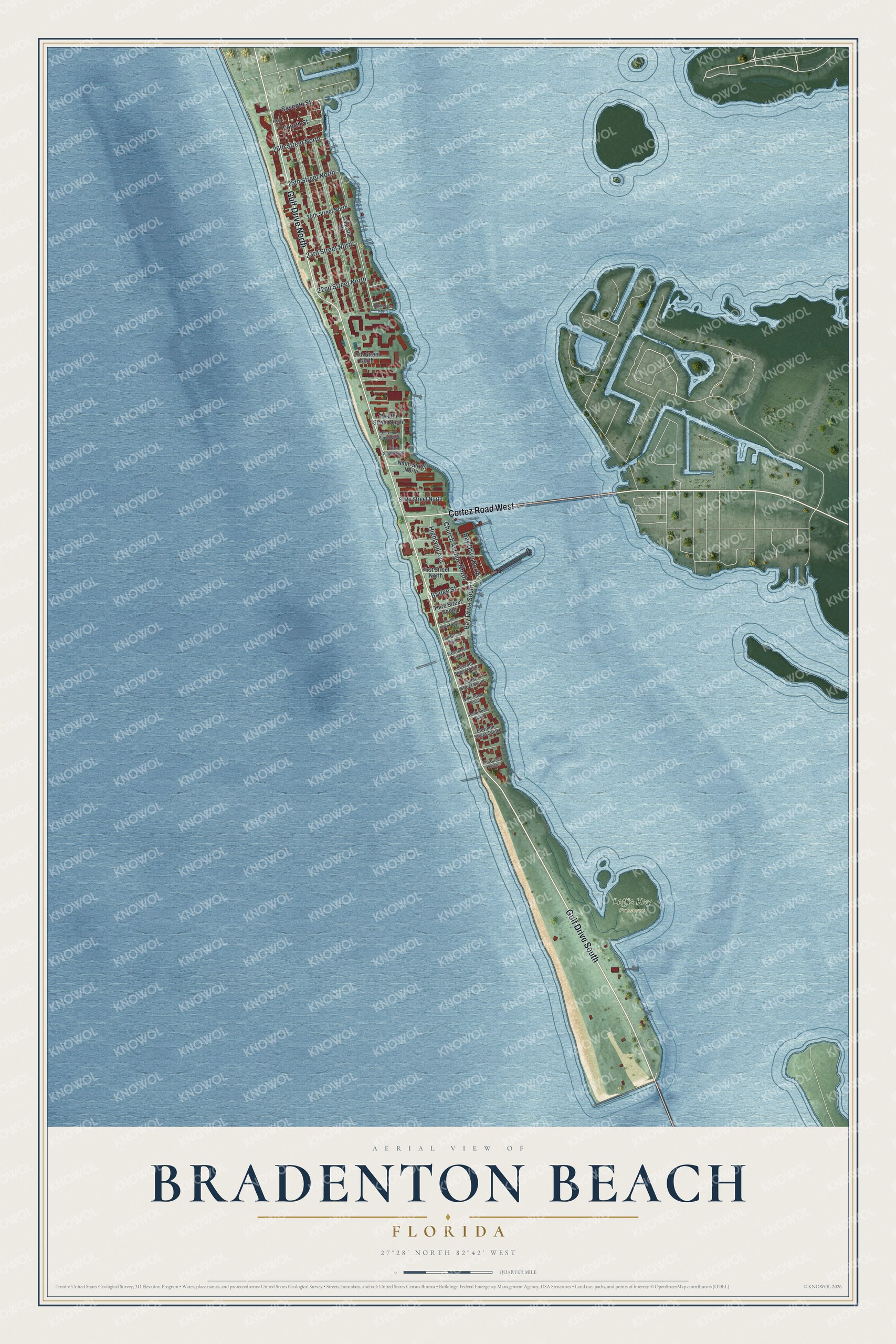 Watermarked full-map preview of Bradenton Beach, Florida