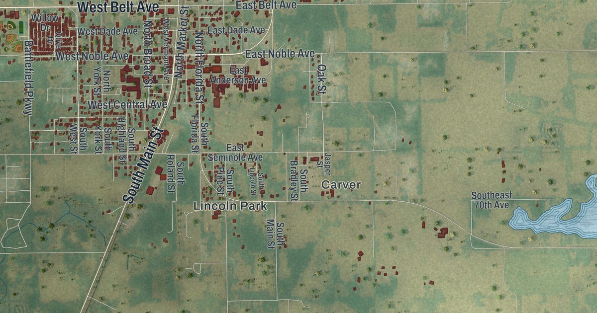 Map of Bushnell, Florida in 2026