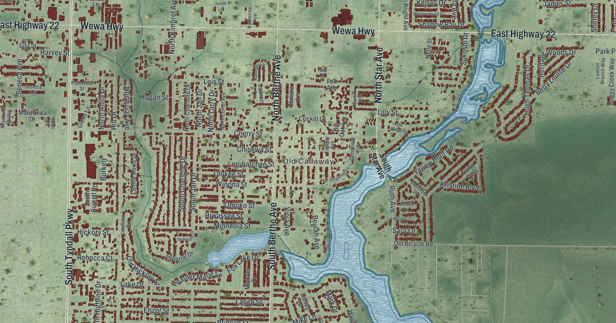 Map of Callaway, Florida in 2026
