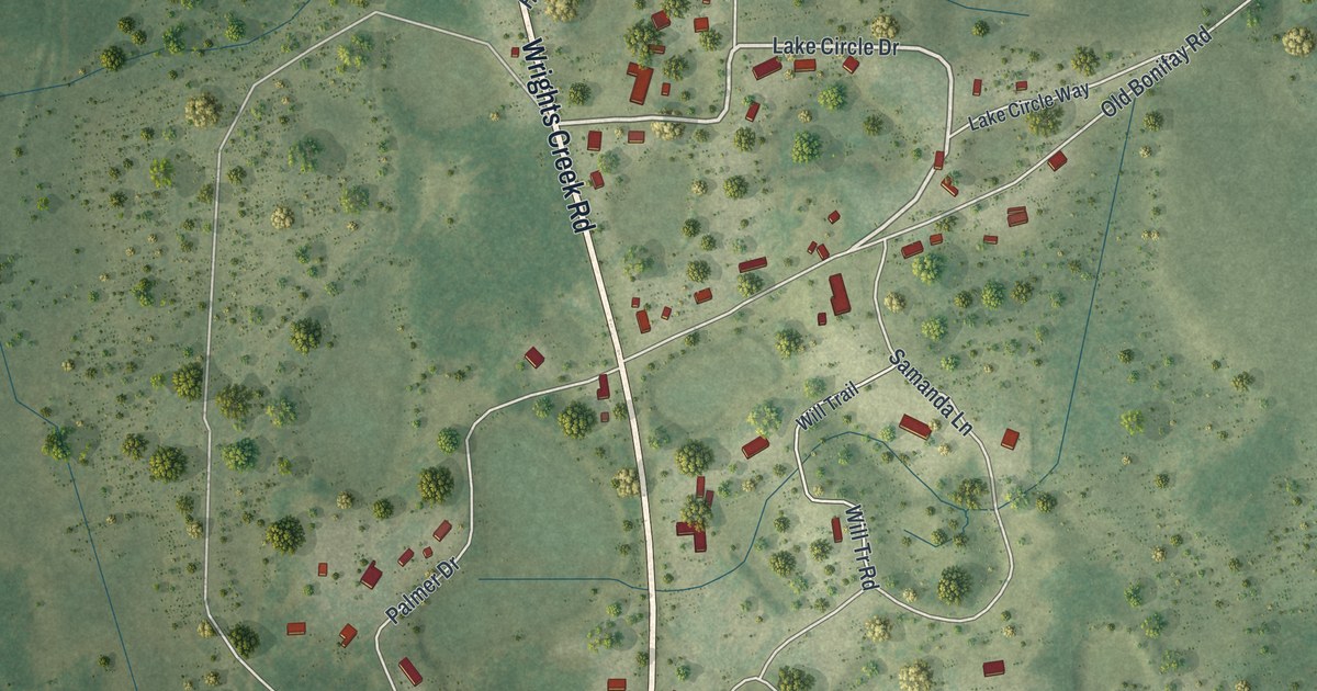Map of Caryville, Florida in 2026