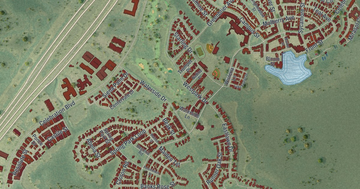 Map of Celebration, Florida in 2026