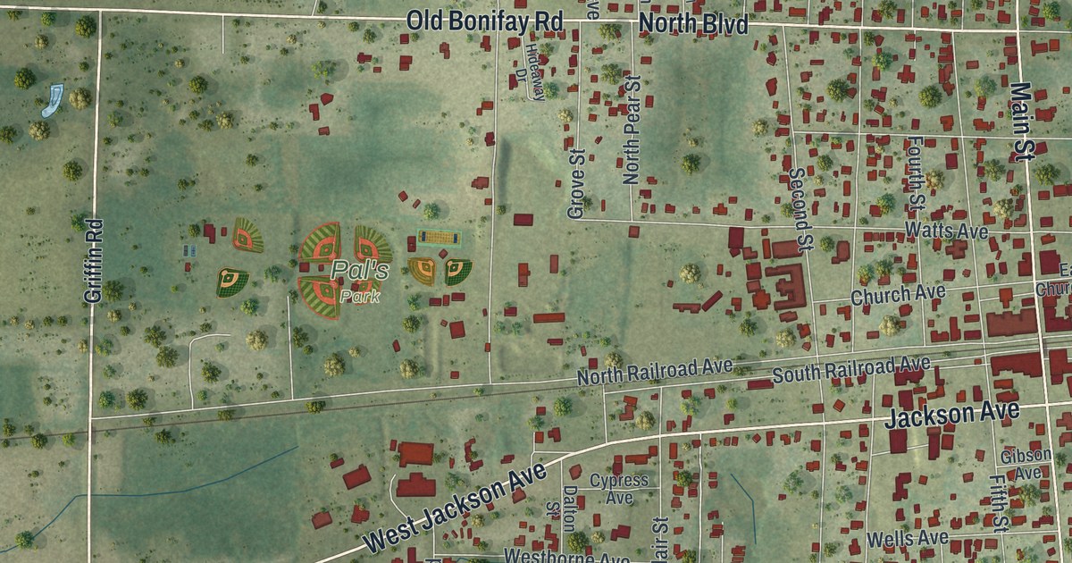 Map of Chipley, Florida in 2026