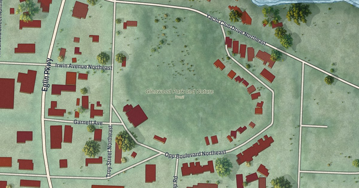 Map of Cinco Bayou, Florida in 2026
