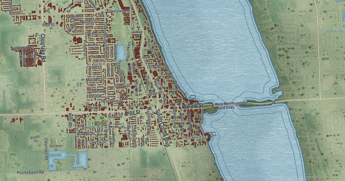 Map of Cocoa, Florida in 2026