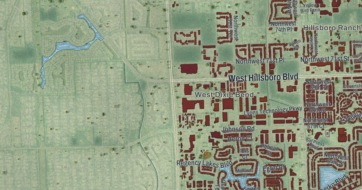 Map of Coconut Creek, Florida in 2026