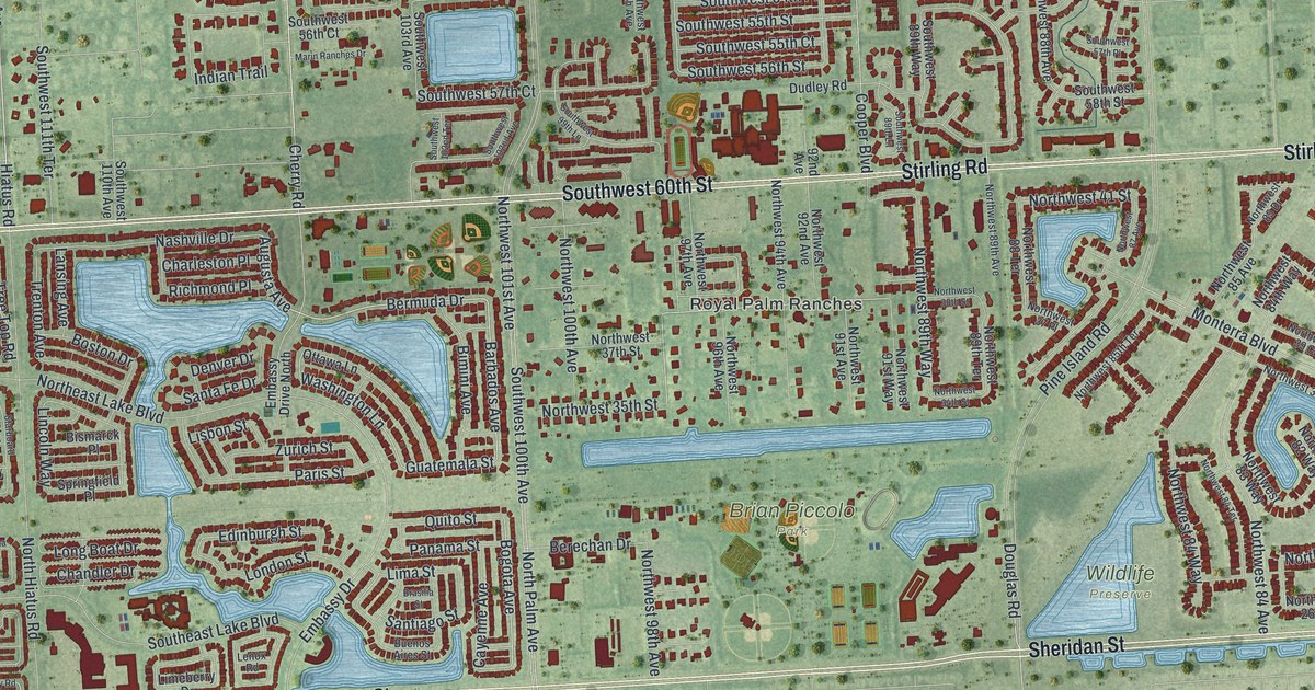 Map of Cooper City, Florida in 2026