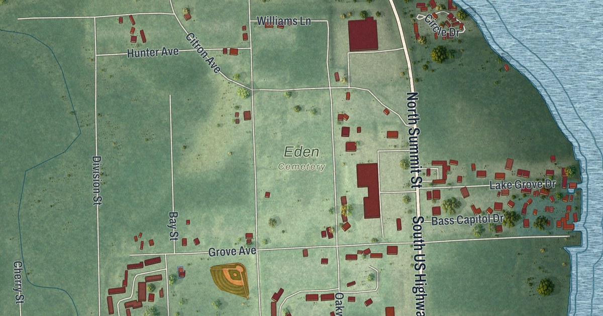 Map of Crescent City, Florida in 2026